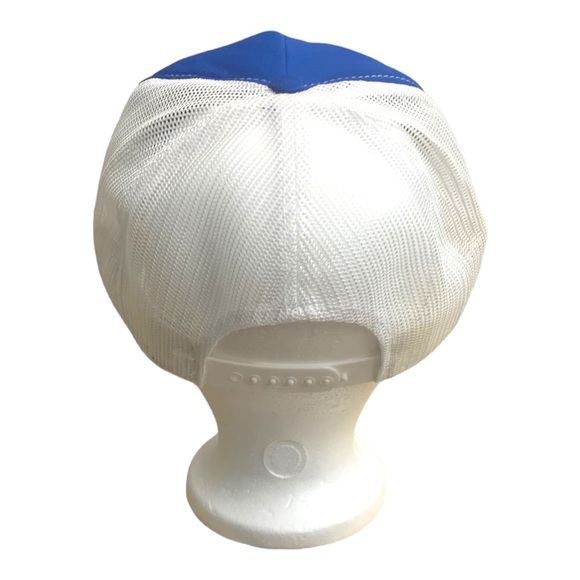 NEW VTG Fasco Equipment Rentals Gold Leaf Soda Blue Mesh Snapback Trucker Cap - Picture 6 of 9